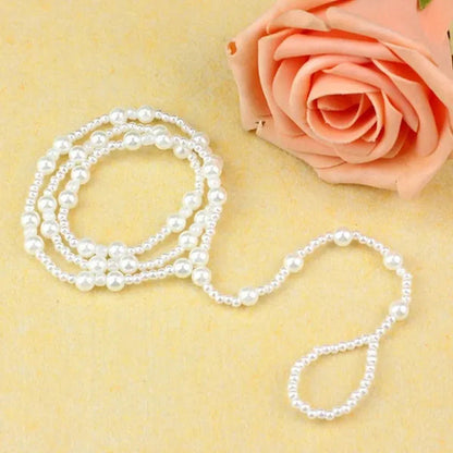 Beautiful Pearl Barefoot Sandals Anklet Ankle Bracelet Anklet Toe Ring Jewelry D