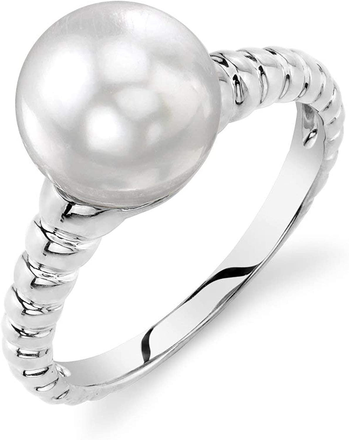 Pearl Ring with White South Sea Cultured Pearl and 14K Gold Terrie Pearl Ring fo