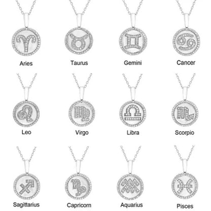 0.17 CT. T.W. Diamond Zodiac Symbol Pendant in Sterling Silver