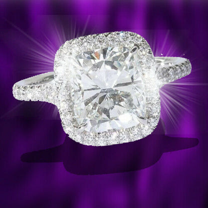 2 Carat GIA Cushion Cut Engagement Ring Set in a Delicate Handmade Setting