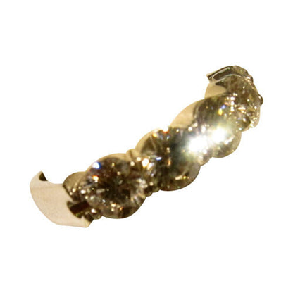 DIAMOND FIVE ROUND BRILLIANT COMMON PRONG SET BAND