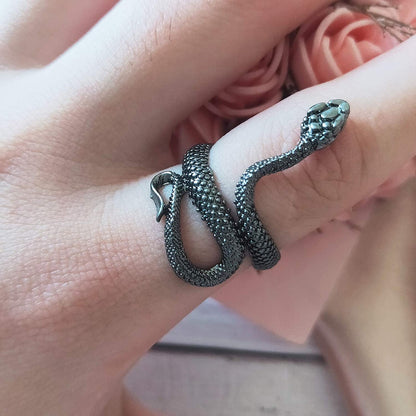Snake Ring for Women Medusa Headpiece Gothic Rings Medusa Costume Rings Reptile