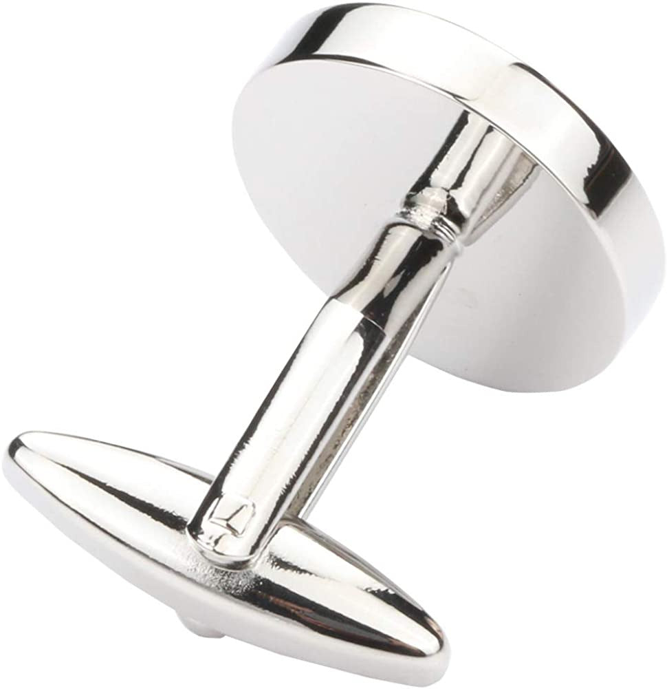 Mens Classic Stainless Steel Initial Cufflinks 26 Alphabet Initial Letter Cuffli