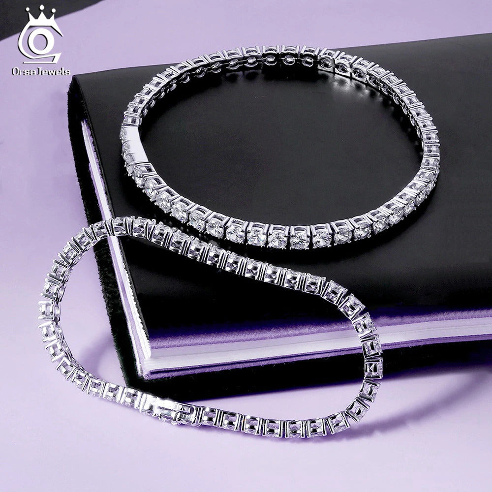 Authentic 925 Sterling Silver Tennis Chain Bracelet Moulding Process