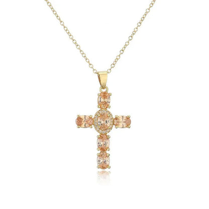 Fashion Jewelry Luxurious Temperament Gold-Plated Sapphire Emerald Ruby Topaz Am