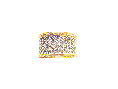 .85 CT F COLOR VS CLARITY DIAMOND ROUND BRILLIANT 18 K TWO TONE 8.40 MM DOWN