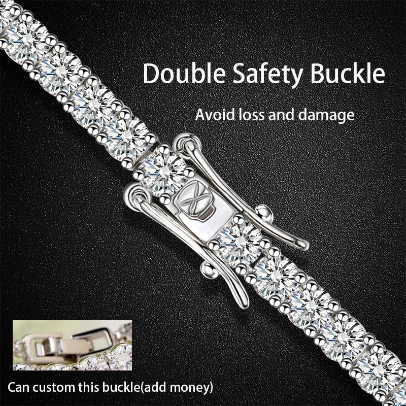 4Mm Moissanite Tennis Bracelets for Women 100% 925 Sterling Silver Gemstone