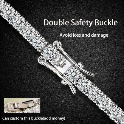 4Mm Moissanite Tennis Bracelets for Women 100% 925 Sterling Silver Gemstone