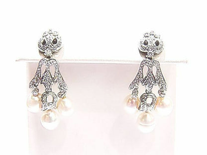 6 TOTAL FRESH WATER PEARL SET WITH ROUND BRILLIANT SHAPE
