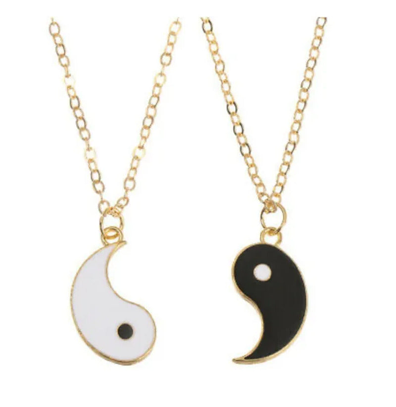 2022 New Best Friend Bracelet 2 Matching Yin Yang Adjustable Rope Bracelet Neckl