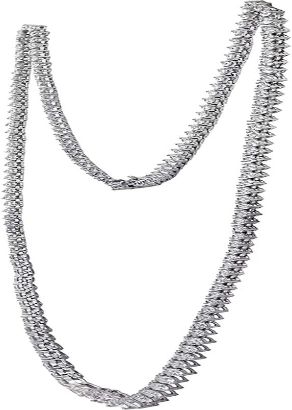 Platinum-Plated Sterling Silver Infinite Elements Zirconia Round-Cut Graduated R