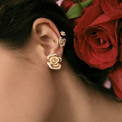 Retro Luxury Earrings Light Flowers Alloy