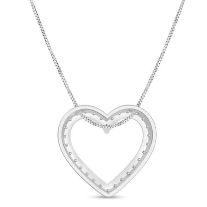 0.45 CT. T.W. Diamond Heart Pendant in 14K Gold
