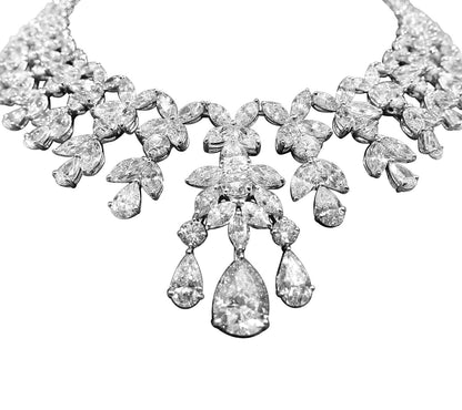 GIA CERTIFIED 4.28 CT PEAR SHAPE H SI2 SET 34 PEAR SHAPE DIAMONDSSSSS