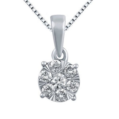 0.23 CT. T.W. Diamond Pendant in 14K White Gold