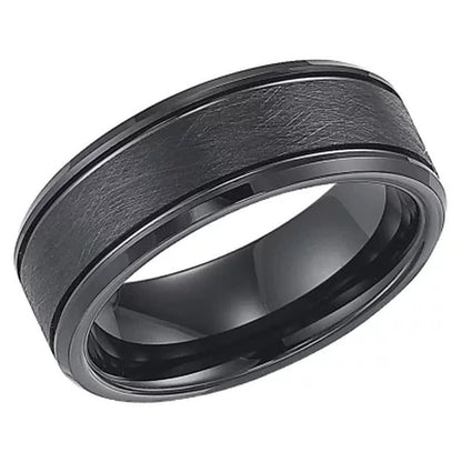 8Mm Tungsten Carbide Comfort Fit Band with Brushed Finish