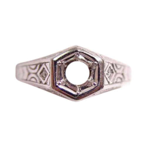 ANTIQUE STYLE SETTING PLATINUM DIAMOND .08 CT