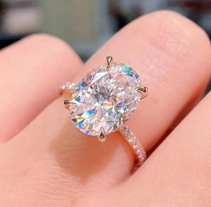 Lovely Valentine'S Day Gift Ring Exquisite White Zircon Ring Anniversary Gift En