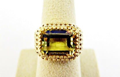GREEN EMERALD SHAPE MOONLIGHT RING SAKS FIFTH AVENUE DESIGNER BY SAKS 5TH AVENUE