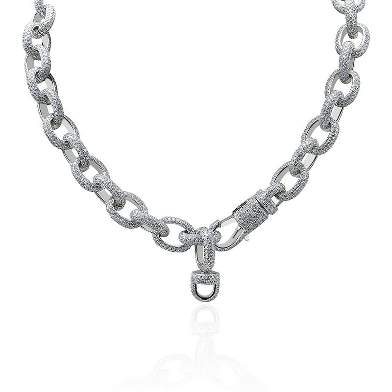 Men'S Oval Twist Large Button Bracelet
