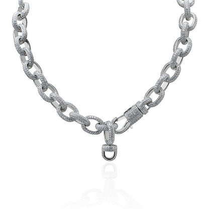 Men'S Oval Twist Large Button Bracelet