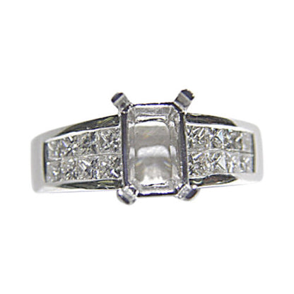DIAMOND 16 PRINCESS SHAPE INVISIBLE SET SETTING 4 PRONG