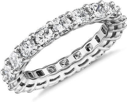 14K Gold Plated Rings Cubic Zirconia Love Ring | 3Mm Cushion Cut Stackable Rings