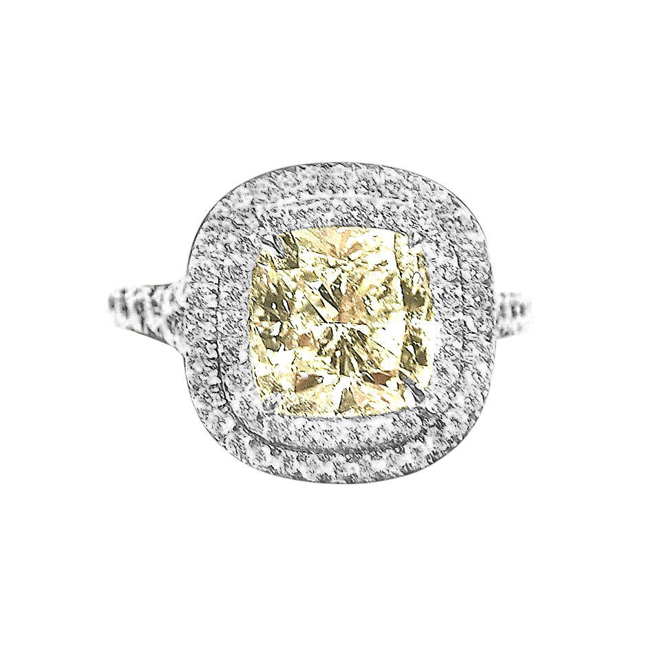gia certified cushion shape diamond G color VS2 clarity diamond engagement ring