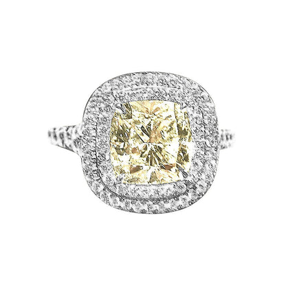 gia certified cushion shape diamond G color VS2 clarity diamond engagement ring