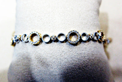 diamond bracelet two-tone gold