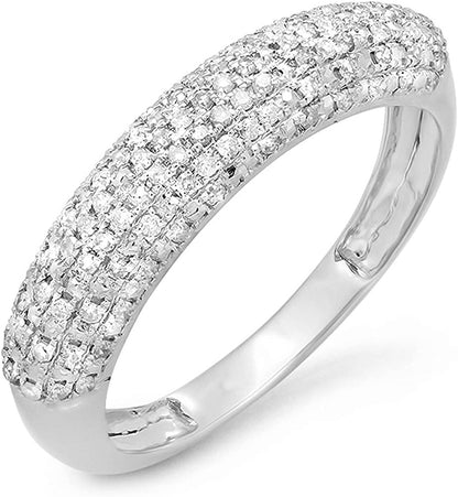 0.25 Carat (Ctw) 10K Gold round Cut White Diamond Ladies Anniversary Wedding Ban