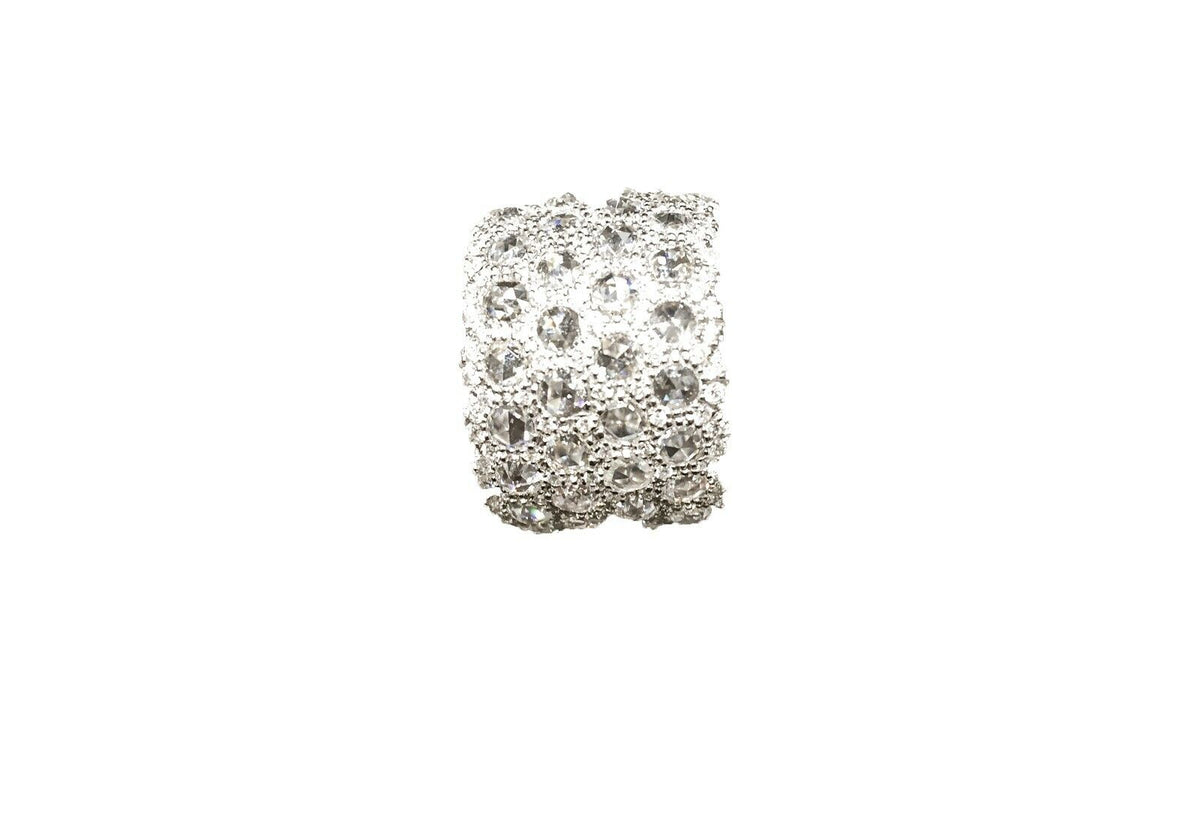 ROSE AND ROUND BRILLIANT SHAPE DIAMOND ETERNITY BAND