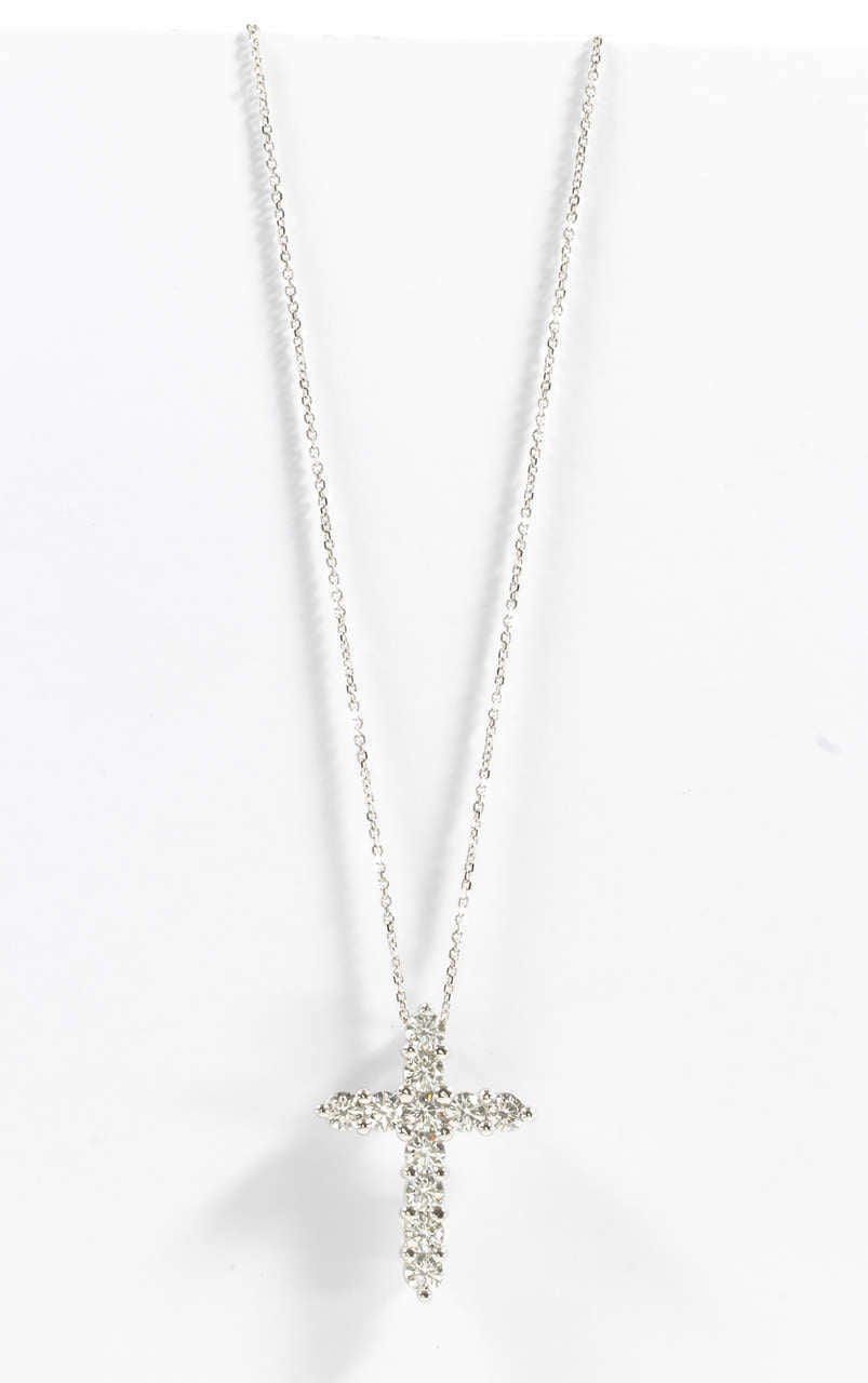 Classic Diamond Cross Pendant on Chain