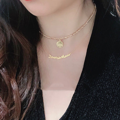 English Nonsense Necklace Letter Smile