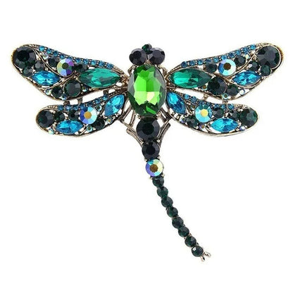 Women'S Fashion Dragonfly Brooch Lovely Rhinestone Scarf Pin Jewelry