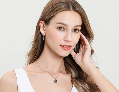 Classic AAA Quality Genuine Tahitian Black Pearl Dangle Drop Earrings 8-9Mm – Bi