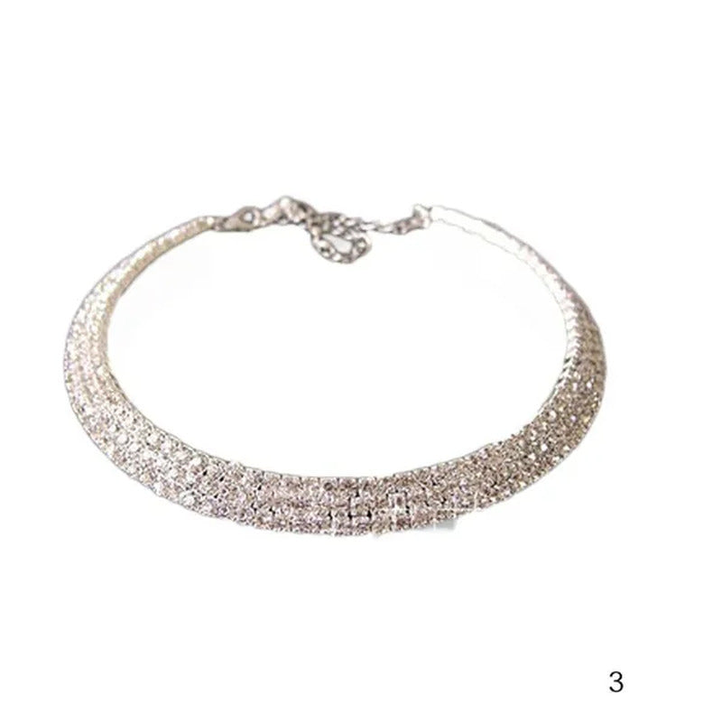 Hot Sale Bling Diamante Choker Prom Bridal Xmas Party Gift