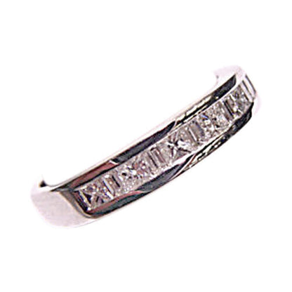6 PRINCESS SHAPE 5 STRAIGHT BAGUETTE SHAPE DIAMOND CHANNEL SET