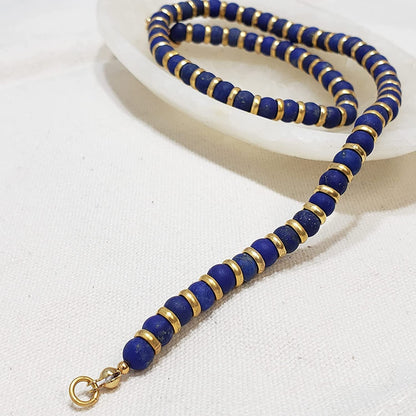 Lapis Lazuli Sumerian Necklace - 16"