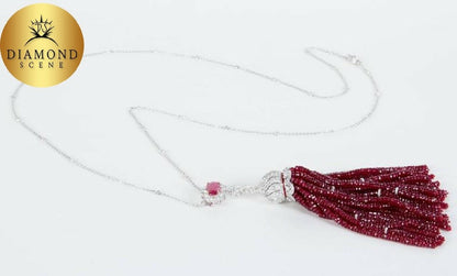 Ruby Tassel Necklace 260 carats of fine ruby, 6.85 carats of diamonds