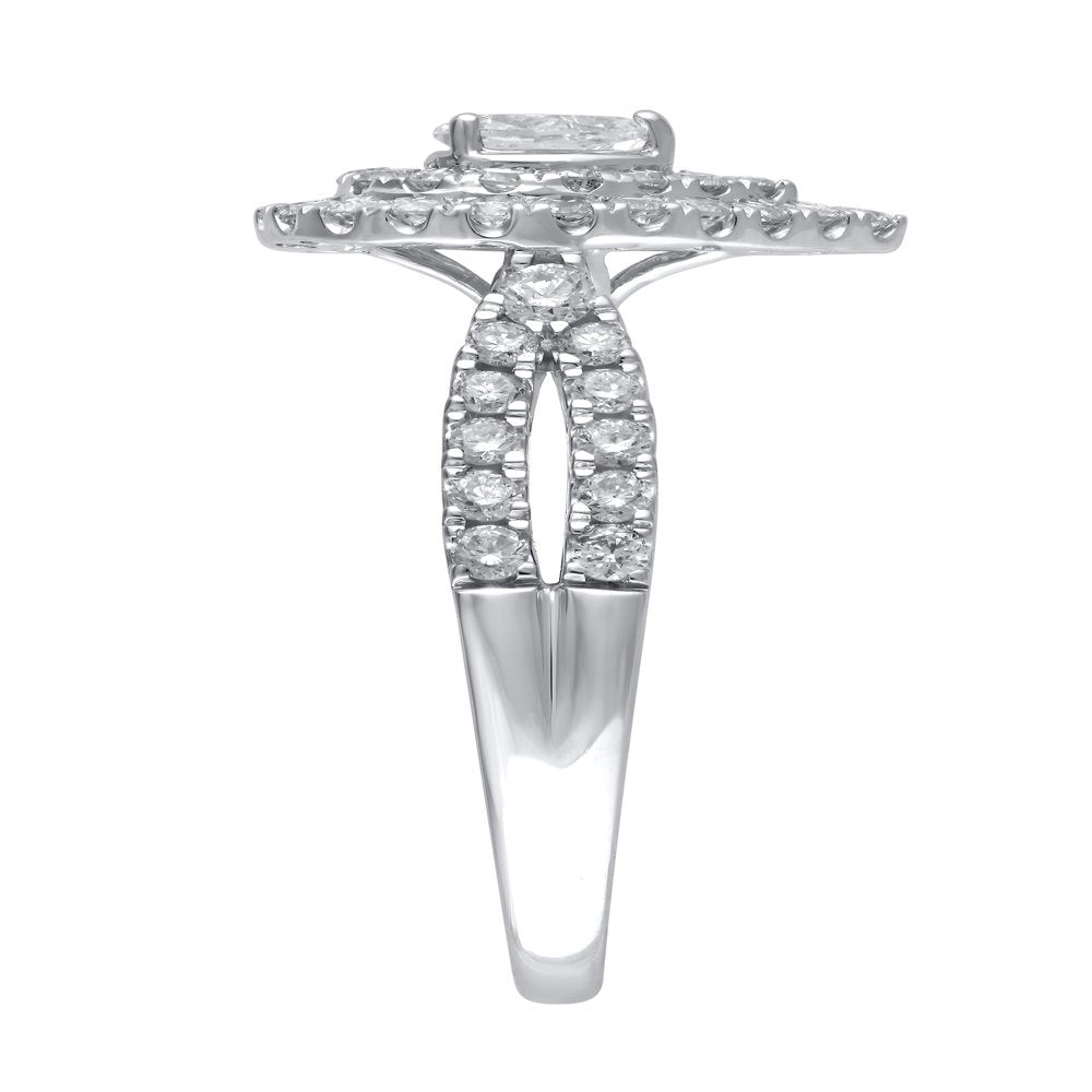 1 Carat T.W. (I2 Clarity, H-I Color) Brilliance Fine Jewelry Pear Cut Diamond En