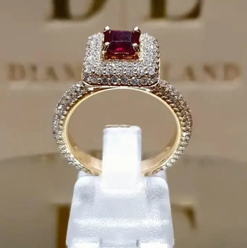 Women'S Birthstone Rings Bridal Wedding Birthday Party Beautiful Bridal Sparklin