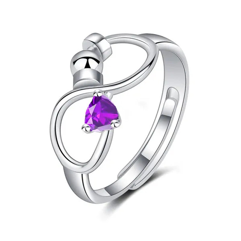 Fashion Accessories Women Jewelry Adjustable Ring Heart Ring Crystal Ring Births