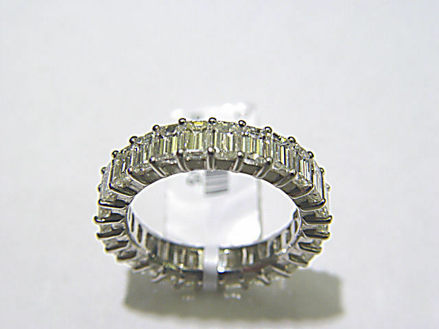 27 EMERALD SHAPE DIAMOND ETERNITY BAND