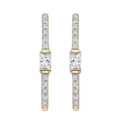 0.15 CT. T.W. Diamond Fashion Hoop Earrings in 14K Gold (I, I1)