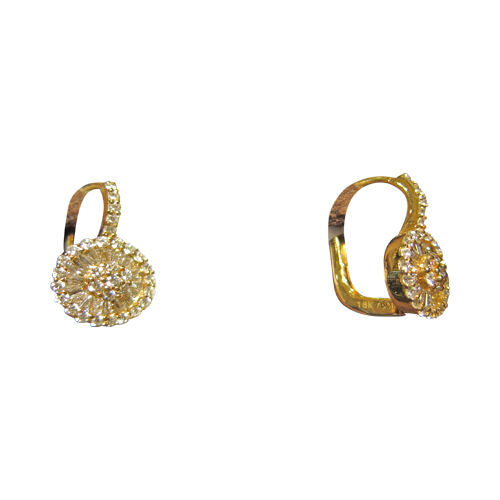 DIAMOND ROUND BRILLIANT INVISIBLE BAGUETTE SHAPE HUGGY EARRING DIAMOND EARRING