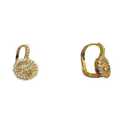 DIAMOND ROUND BRILLIANT INVISIBLE BAGUETTE SHAPE HUGGY EARRING DIAMOND EARRING