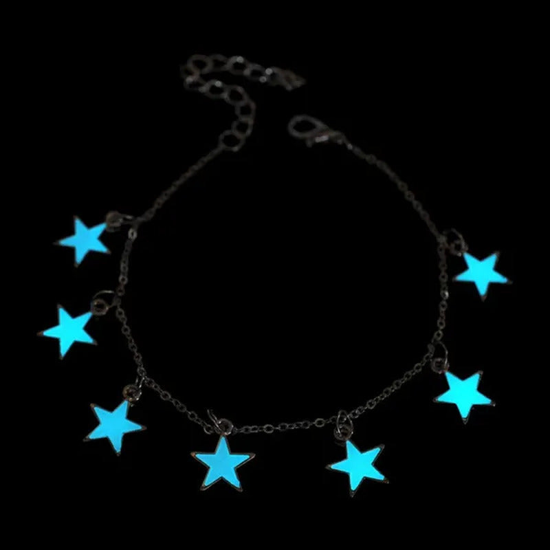 Fashion Anklets for Women Little Star Heart Flower Glow in the Dark Ankle Bracel