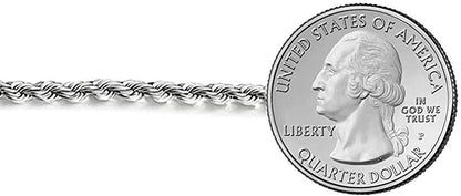 925 Sterling Silver 4.5Mm Solid Italian Rope Diamond Cut Twist Link Chain Neckla