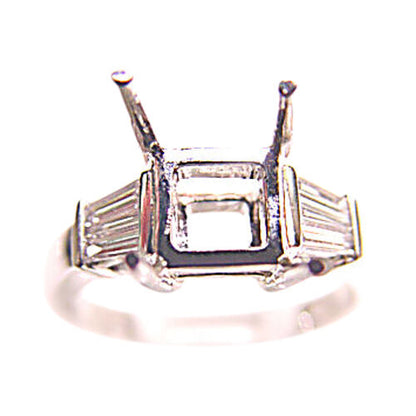 DIAMOND 6 BAGUETTE SHAPE CHANNEL SET SETTING 4 PRONG DIAMOND SETTING DIAMOND